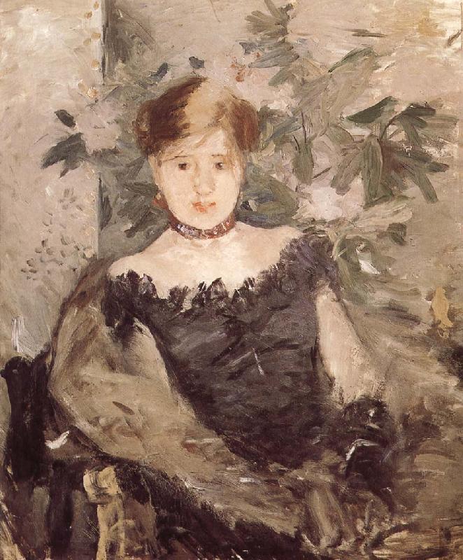 Berthe Morisot The woman in the black oil painting picture